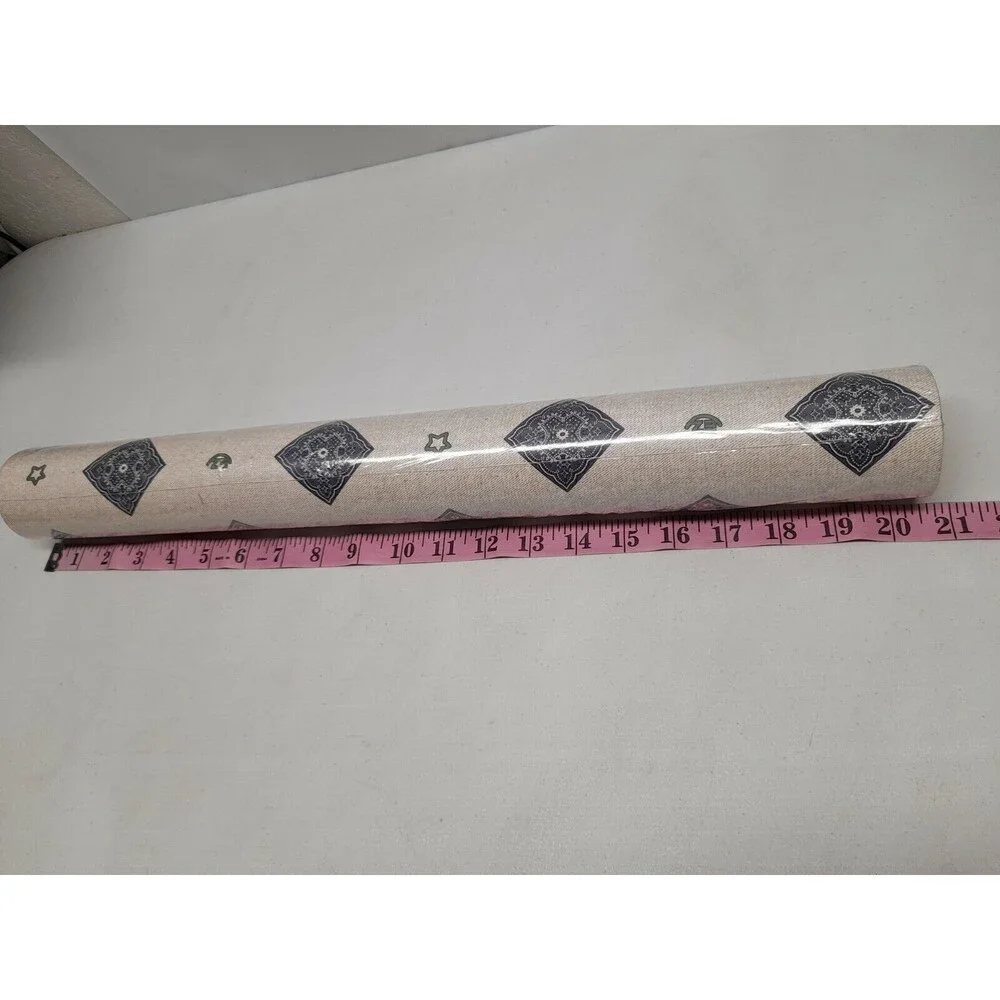 Vtg One Double Roll Prepasted Taylor Wallcovering Durable Vinyl Bandanna